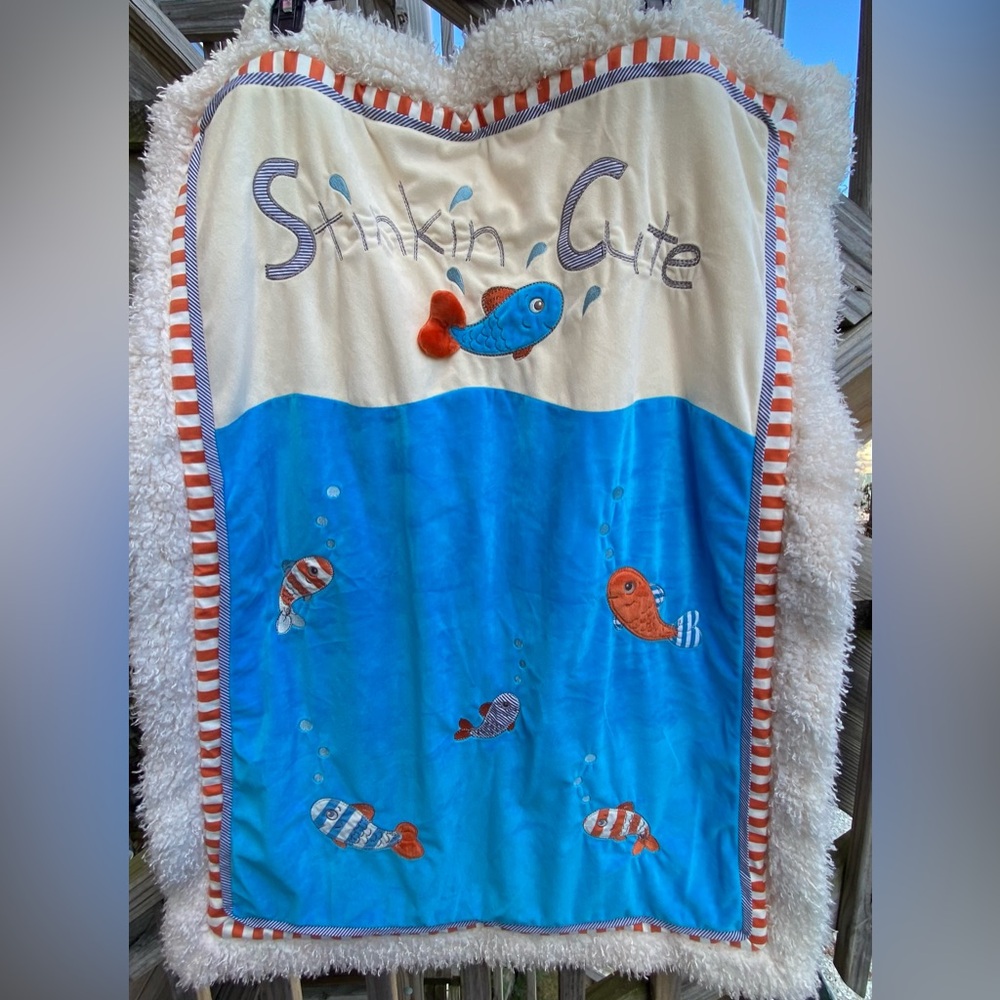 Bunnies by the Bay Stinkin Cute Blanket